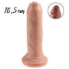 King Cock Uncut dildo med realistisk forhud og testikler