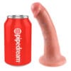 King Cock 6 Inch dildo med naturtro detaljer og sugekop set forfra