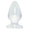 Crystal Clear Big anal plug i transparent glaslook