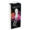 Liaison G-Spot buet glas vibrator med silikone og LED-lys