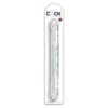 King Cock dobbeltdildo i transparent TPE med naturtro årer