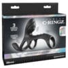 Vibrerende penisring fra Fantasy C-Ringz Couples Cage Max med 3 motorer i silikone