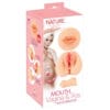 Nature Skin 3-i-1 masturbator med mund, vagina og anus