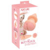 Nature Skin 2i1 penis forlænger sleeve og anal plug i hudfarvet TPE