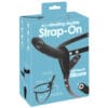 You2Toys fjernbetjent strap-on dobbelt vibrator i sort