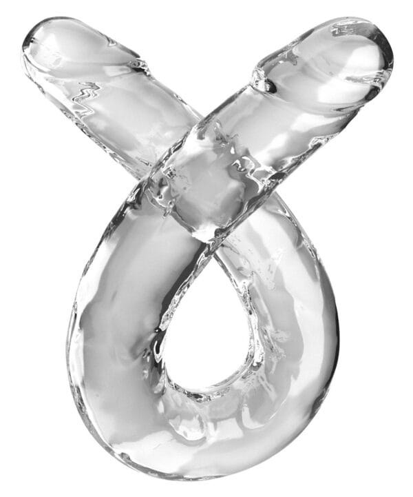 King Cock Dobbeltdildo i Transparent 58 cm