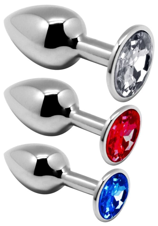 Alive Metal Anal Plug sæt med 3 Plugs