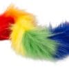 Fluffy Tail Anal Plug med Regnbue Farvet Hale