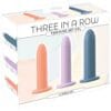 Three in a Row Dildo Sæt med Sugekop