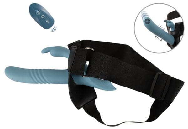 Your Strap-On Sæt med Fjernbetjent Rabbit Vibrator