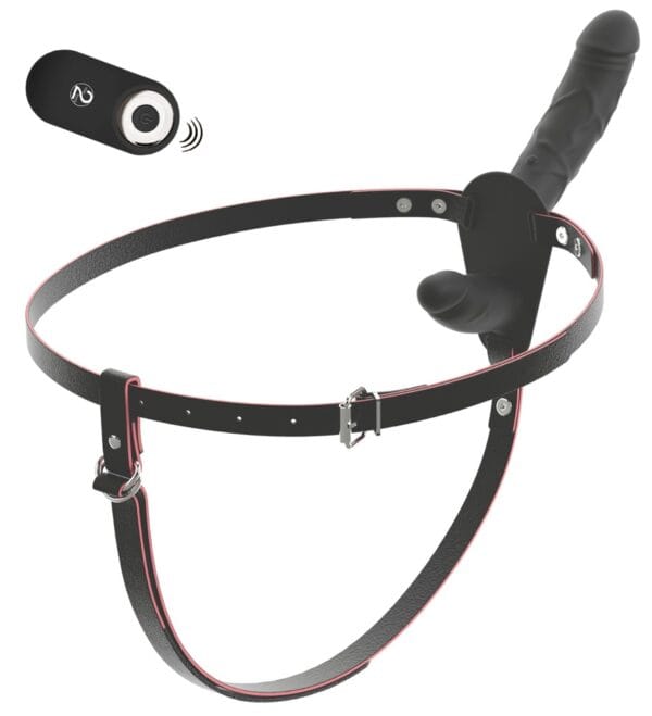 Fjernbetjent Dobbelt Vibrator Strap-on