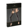 Noir Wetlook Overknee Strømper med Leopard Kant fra Issabella