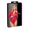 Wetlook Snake Skin Look Body i Rød fra Issabella