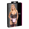 Stuepige Kostume Blonde Body med Pink forklæde og Strømpeholdere fra Issabella