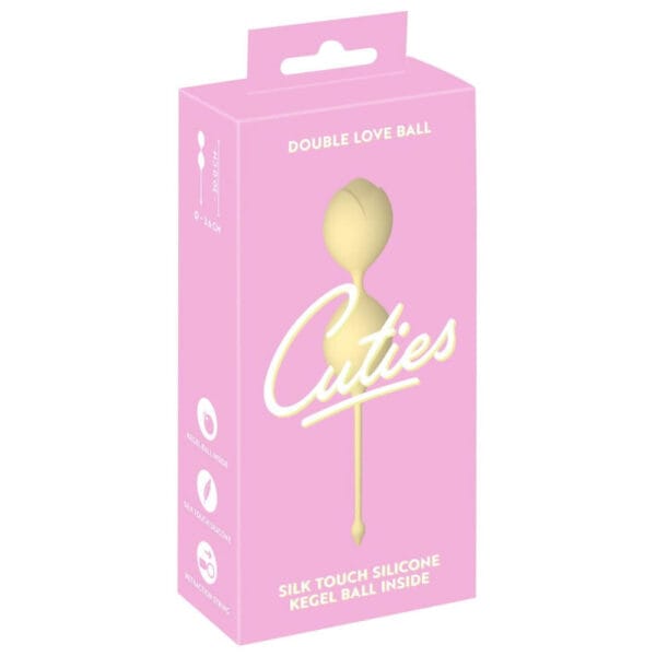 Cuties Sunshine Silikone Duo Bækkenbundskugler med Vibro Kugle