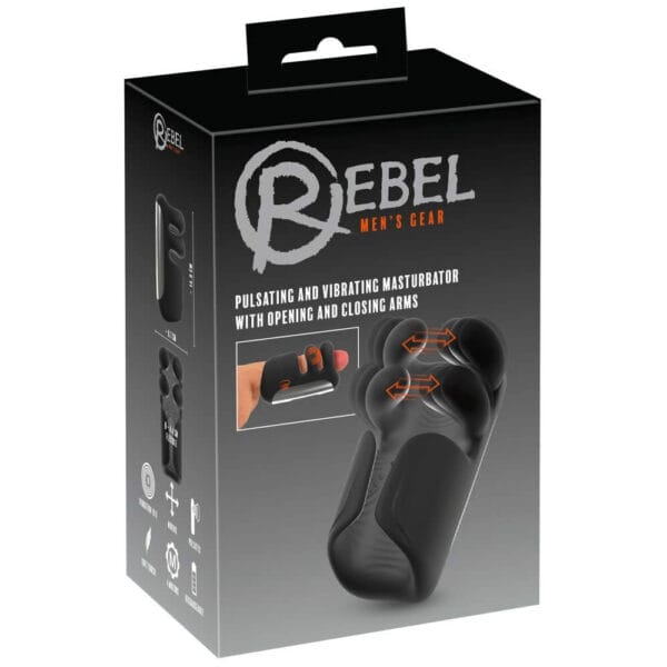 Rebel Masturbator med Pulsator, Vibrator og Åbne / Lukke Arme