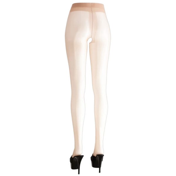 Satin Sheer Strømpebukser i Beige